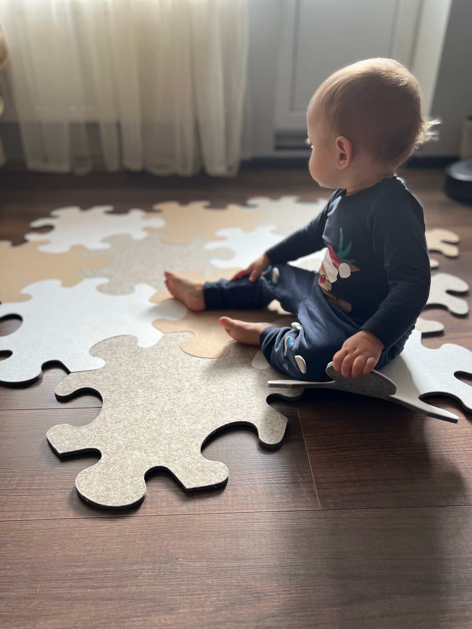 Vilnas filca puzles paklājs