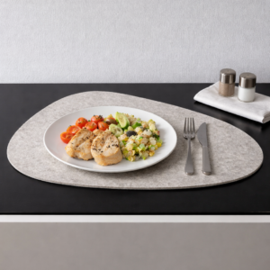 šķīvja paliktnis no merino vilnas filca