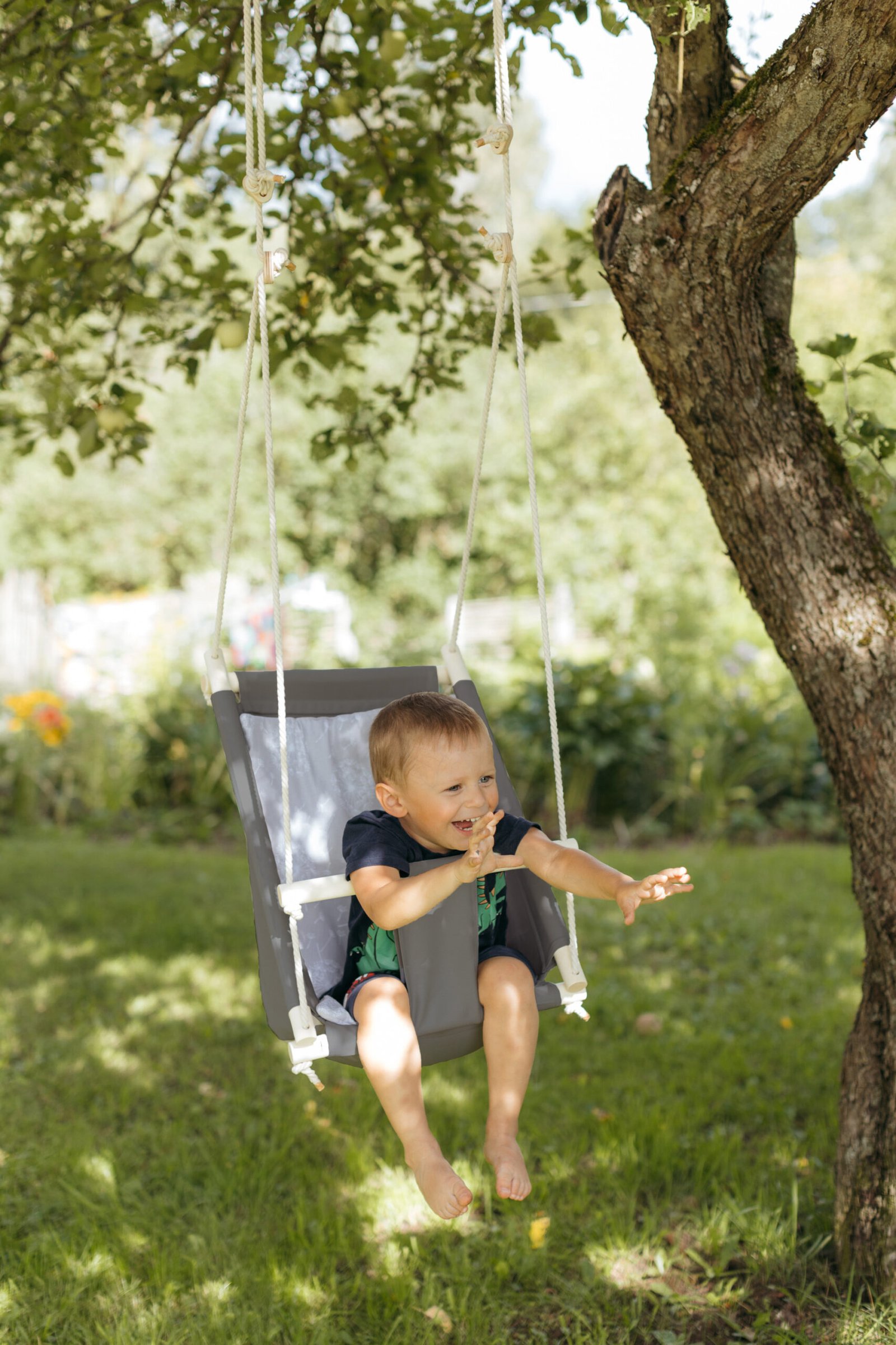 kokvilnas šūpoles bērniem
