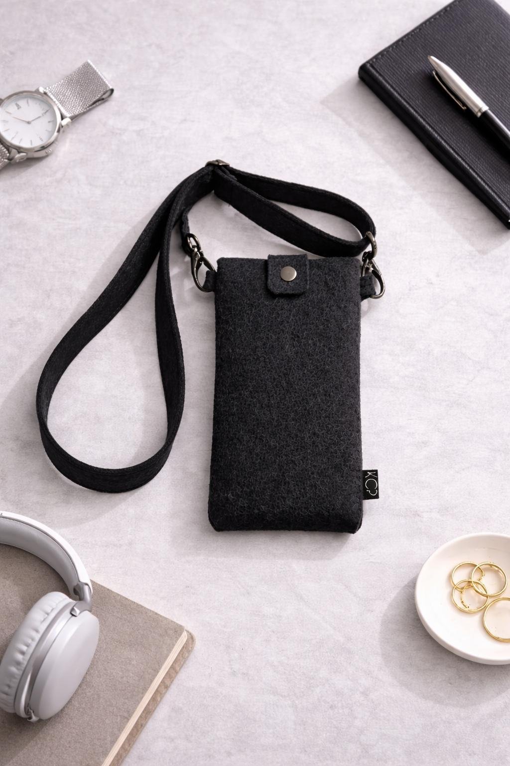 Merino vilnas filca telefona maciņš